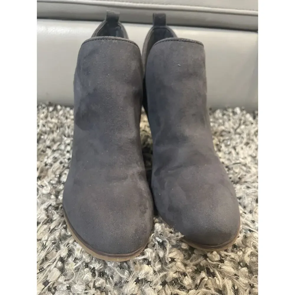 Carlos by Carlos Santana Womens Gray Rouen Bootie Boots Size 7